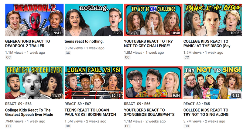 Need proof that these videos contain people reacting? Just check out that thumbnail, bro!